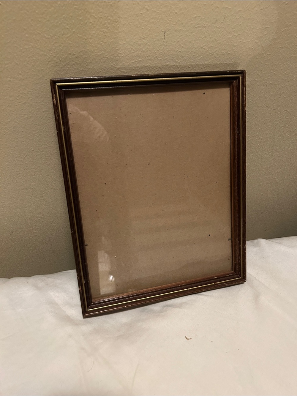 Classic Brown Wood Picture Frame with Glass